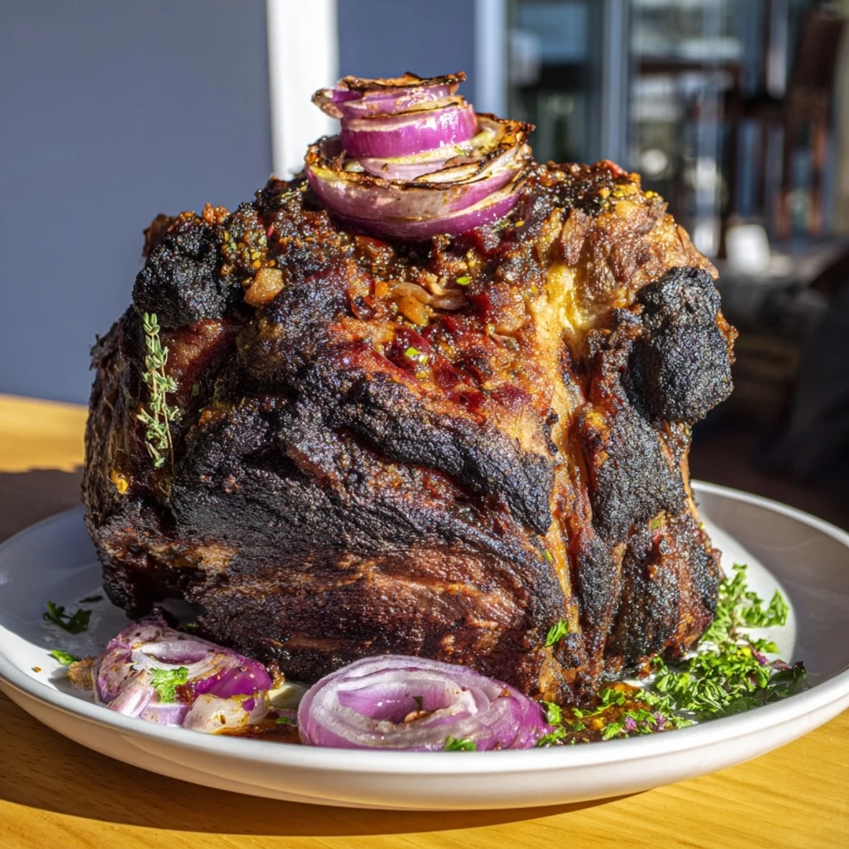 Smoky fire-kissed BBQ pulled pork sandwiches with crispy edges, served on toasted buns, looking incredibly savory.