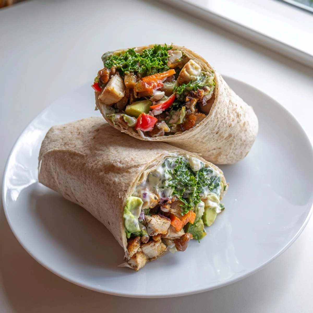 Perfectly rolled poppy-inspired chicken salad wraps with visible filling; a healthy and delicious lunch option.