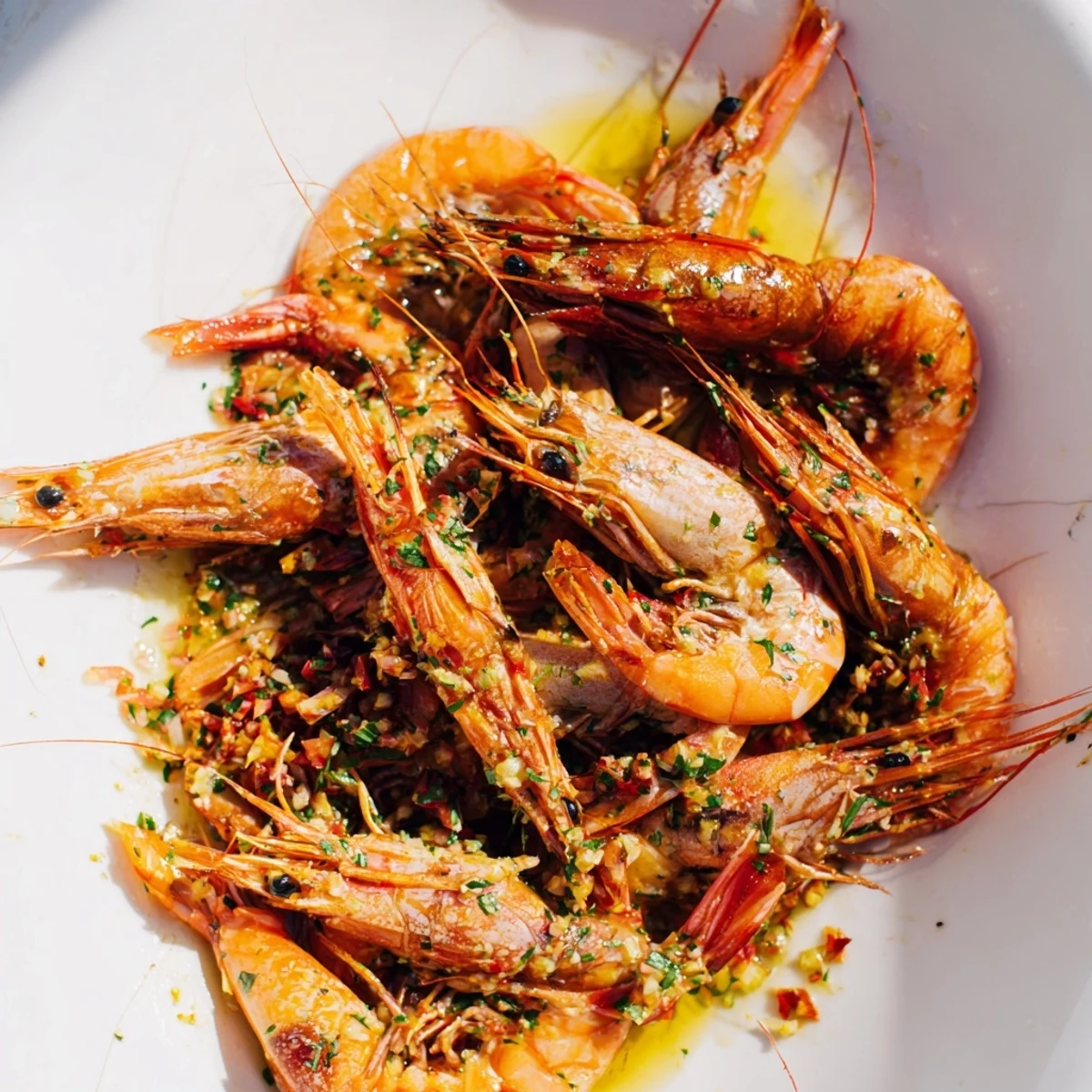 Tender, pan-seared Lemon Herb Shrimp Scampi, a Mediterranean-inspired dish with fresh ingredients and flavor.