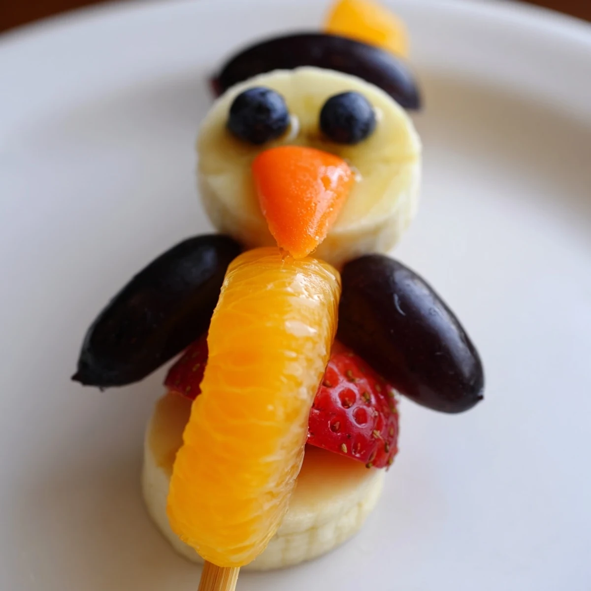 Penguin Fruit Skewer Army