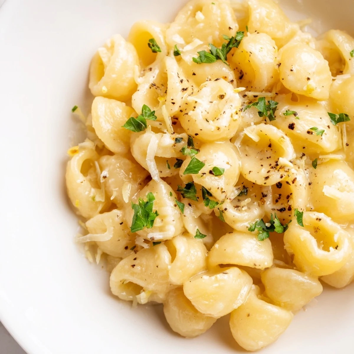 Steaming bowl of 15-Minute Creamy Garlic Butter Ditalini, offering a rich, comforting pasta dinner.