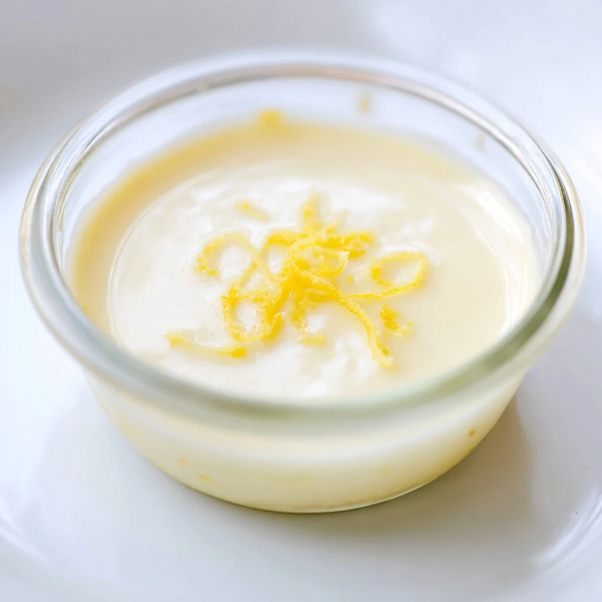 A close-up of delicious 3-Ingredient Lemon Posset, a silky and tangy British dessert, ready to enjoy.