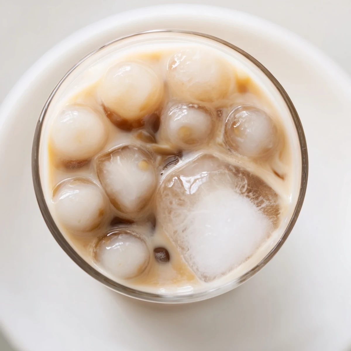 Instant bubble tea recipe featuring black tea, milk, and sweetened condensed milk ready in about ten minutes.