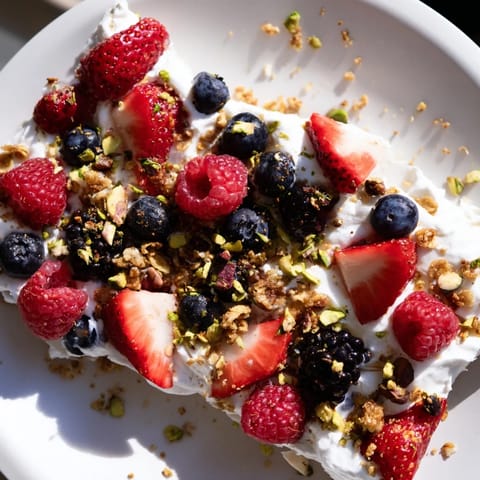 This frozen Berry Yogurt Bark shows a healthy, refreshing snack ready for a delightful bite.