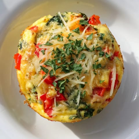 A close-up of savory Mini Crustless Quiches, fresh from the oven, ready to eat.