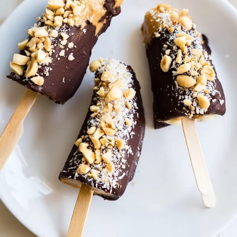 Frozen banana chocolate pops