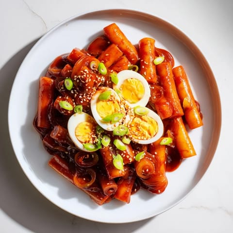 Chewy Spicy Sweet Tteokbokki