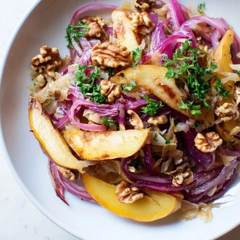 Warm Apple and Sauerkraut Skillet