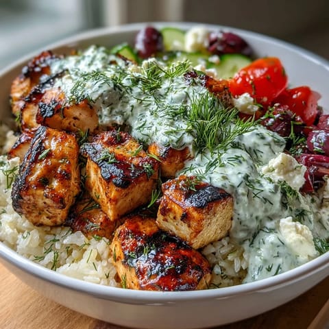 Light Greek Chicken Souvlaki Bowls