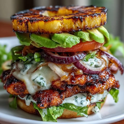 Grilled Chicken Pineapple Stacks