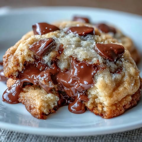 A batch of soft and chewy Irish cream chocolate chip cookies, golden-brown and studded with melty chocolate chips.  