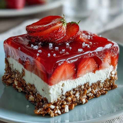 Memorial Day Strawberry Pretzel Salad