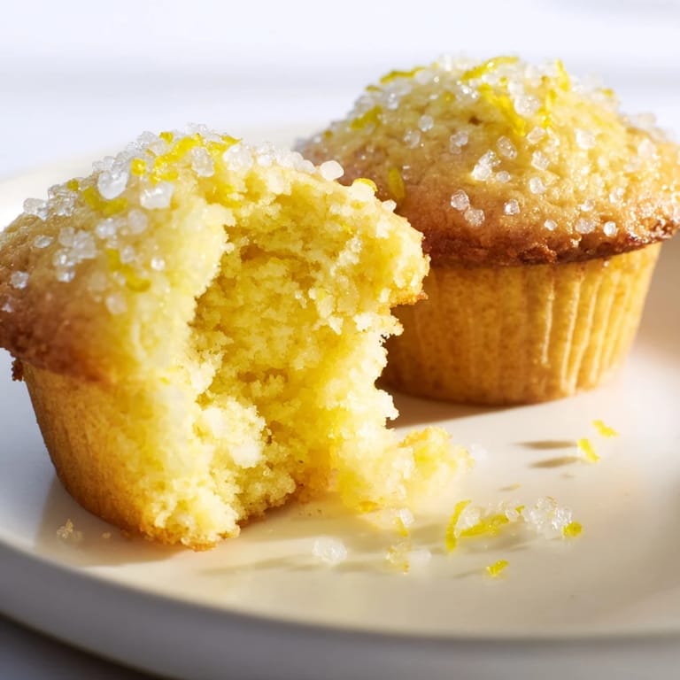 Enjoy the bright, zesty aroma of these delicious Simple Sweet Lemon Zest Muffins, served warm from the oven.
