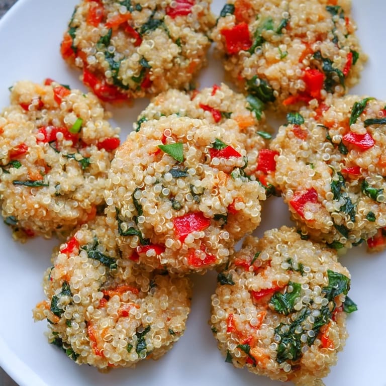 Warm, comforting image of Baked Cheddar Quinoa Bites; perfect for a healthy appetizer.