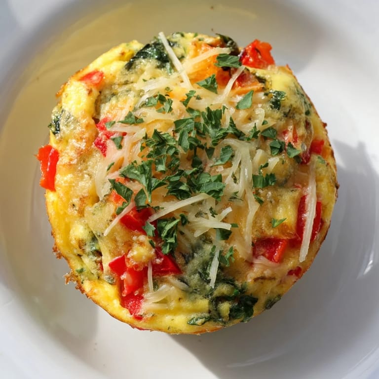 A close-up of savory Mini Crustless Quiches, fresh from the oven, ready to eat.