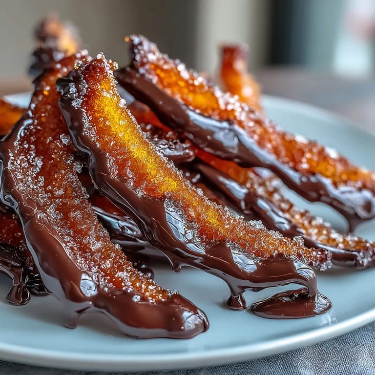 Handcrafted candied orange peel strips dipped in premium dark chocolate, creating a sophisticated and indulgent treat for any occasion.