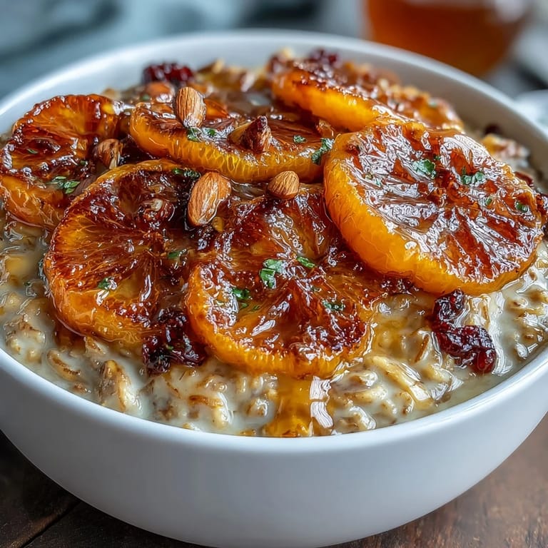 Creamy oatmeal infused with vanilla, crowned with sweet candied orange slices, dried cranberries, and golden toasted almonds.