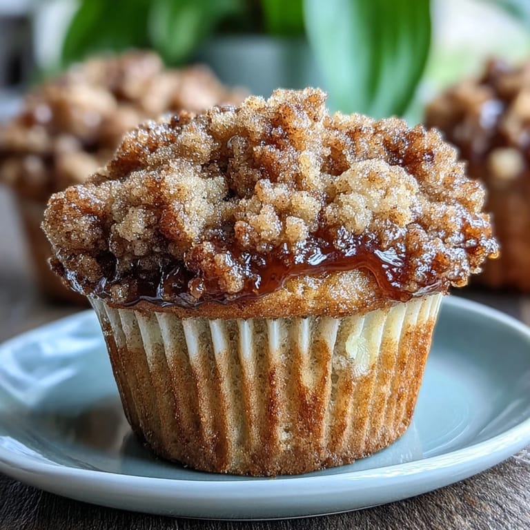 Warm banana muffins made with sourdough discard, crowned with a buttery cinnamon streusel for irresistible texture and flavor.  