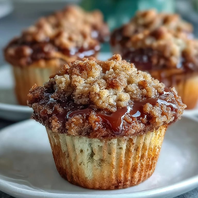 Ripe banana muffins enriched with sourdough discard and finished with a sweet, crumbly cinnamon streusel topping.
