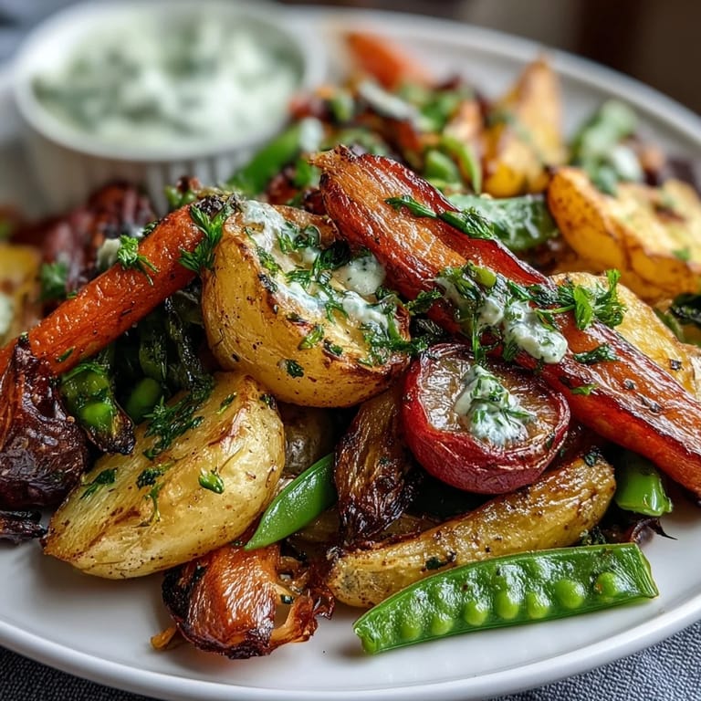 Crisp radishes, tender peas, and a creamy herb dip make a colorful spring appetizer board.
