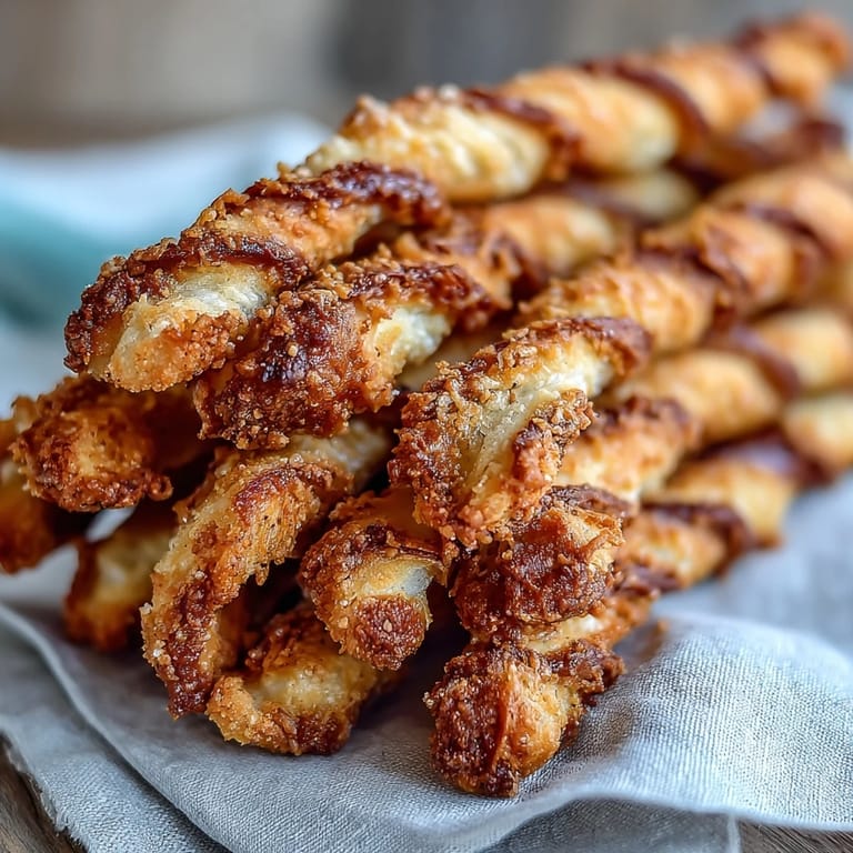 Buttery cheese straws with sharp cheddar and Parmesan, spiced with cayenne, twisted and baked for a savory Southern appetizer.