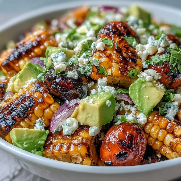 Fresh taco salad with charred corn, black beans, crisp lettuce, and crunchy tortilla chips.