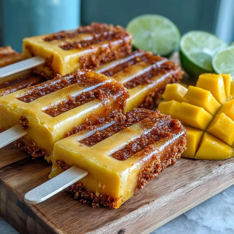 Drizzled with chamoy and Tajin, these Mango Chamoy Popsicles are a frosty delight.