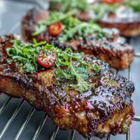 Vibrant grilled peach and burrata salad with arugula, cherry tomatoes, and balsamic glaze, perfect for summer gatherings.  